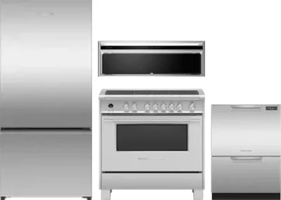 4 Piece Package Includes Refrigerator, Range, Hood And Dishwasher